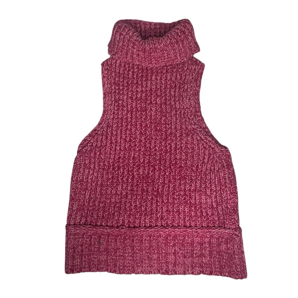 NEW Anthropologie Pilcro Pink Ribbed Sleeveless Turtleneck Sweater m - Picture 5 of 10